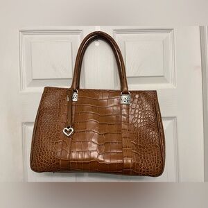 NWOT Brighton crocodile embossed leather shoulder bag